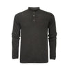 Men´s Cashmere Sweater black Button Neck Bodalla in pique Stitch - Hommard