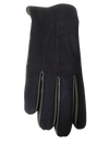 Grey Nappa Leather Gloves with Wool single suede