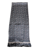 Grey Paisley 100% Silk Scarf 157 x 27 cm - Hommard