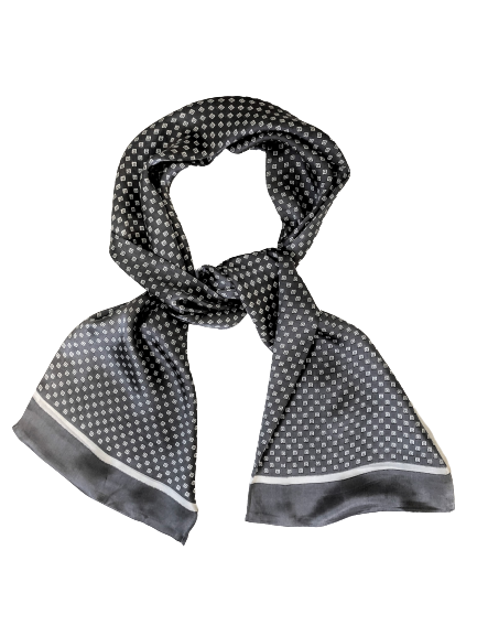 Silk Scarf Grey Square