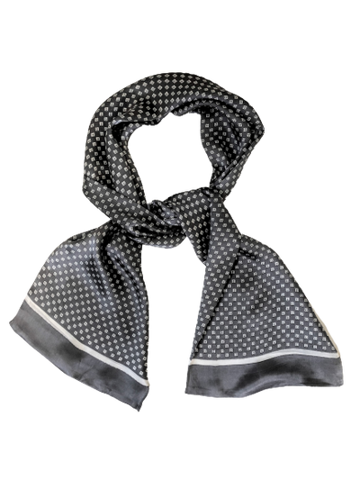 Silk Scarf Grey Square