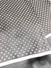 Silk Scarf Grey Square detail