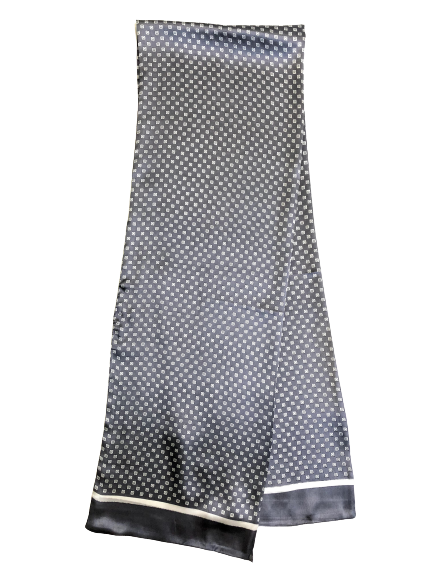Silk Scarf Grey Square long