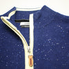 Donegal Maritime Men´s Cashmere Zip Neck Sweater Verbier in pique stitch neck