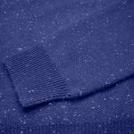 Donegal Maritime Men´s Cashmere Zip Neck Sweater Verbier in pique stitch cuff