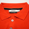 Cotton Cashmere Polo Shirt Cancale in fine pique stitch Red collar
