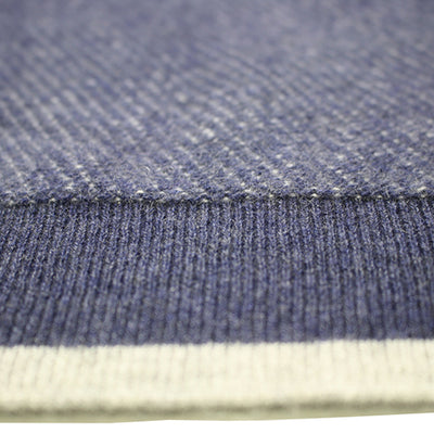 Cashmere Hooded Quarter Zipper Sweater in Diagonal Stitch with cuffs Aspremont rib detail