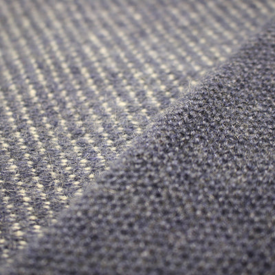 Cashmere Hooded Quarter Zipper Sweater in Diagonal Stitch with cuffs Aspremont stitch close up