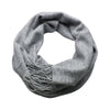 Silver Grey Cashmere Scarf Light Weight Knitted - Hommard