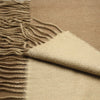 Brown Camel Cashmere Woven Double Face Scarf - Hommard