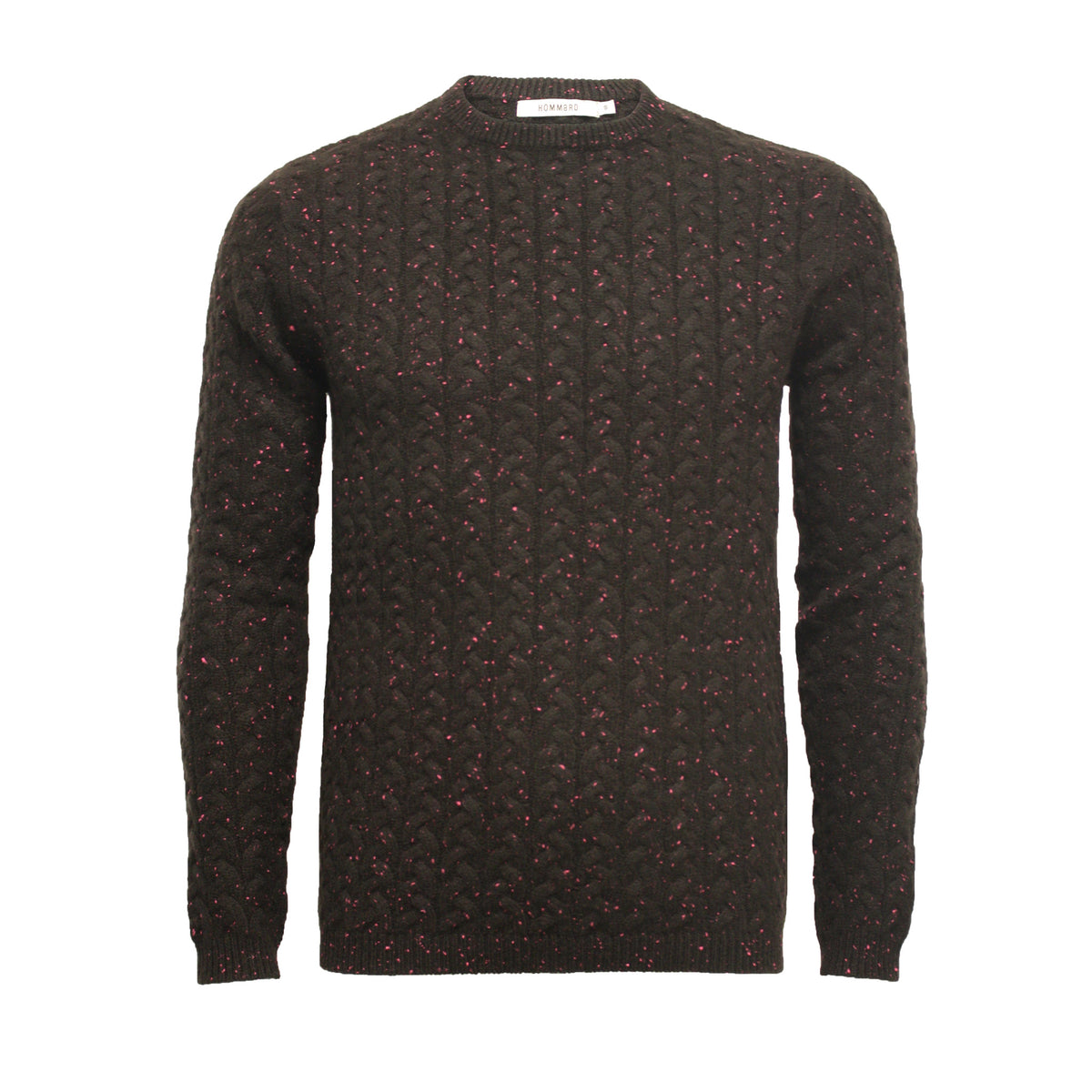 Donegal Men´s Cashmere Crew Neck Cable Sweater Kioloa - Hommard