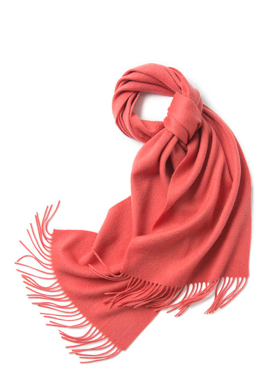 Lambswool Scarf Woven Plain Lobster