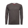 Men´s Cashmere V Neck Sweater in Diagonal Stitch - Hommard