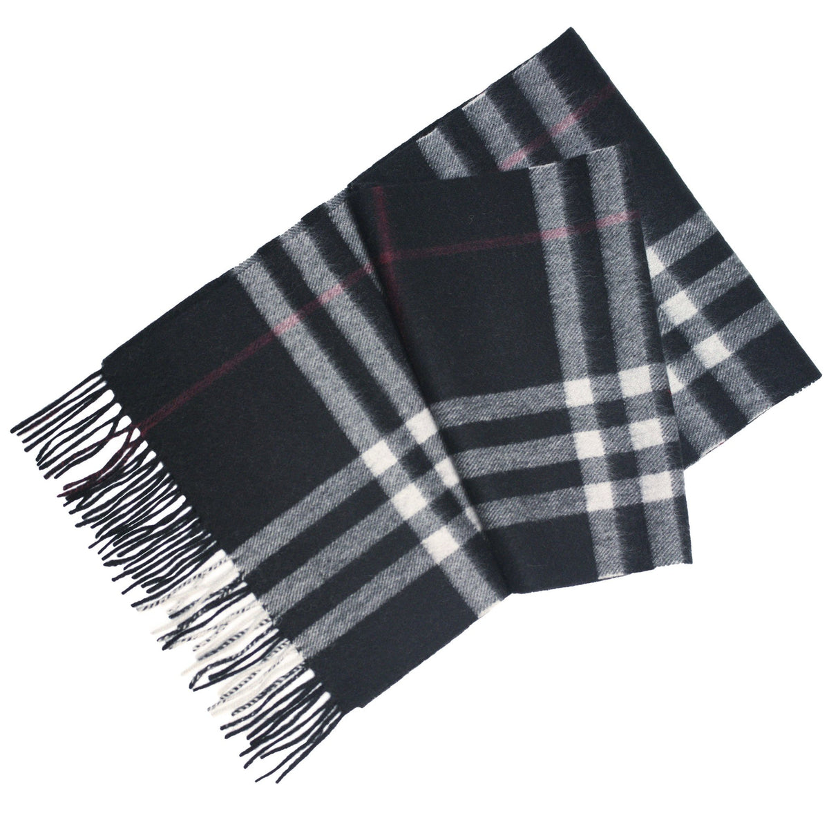 Grey Camel Cashmere Woven Check Scarf - Hommard