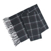 Grey Camel Cashmere Woven Check Scarf - Hommard
