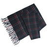 Black Red Silver Cashmere Woven small Check Scarf - Hommard