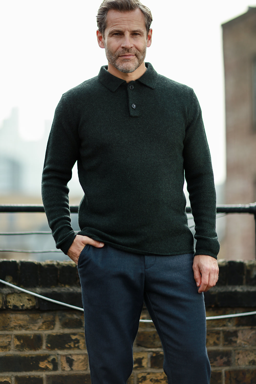 dress shirt sweater men Men Contrast Color Cardigan Sweater Short Sleeve Lapel Button-up Knitw PJ Paul Jones