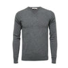 Men´s Cashmere V Neck Sweater - Hommard Mid Grey