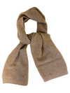 Heavy Seed stitch knitted Cashmere Scarf Milkyway Camel