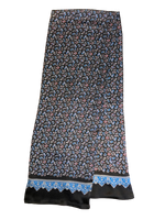 Grey Paisley 100% Silk Scarf 157 x 27 cm - Hommard