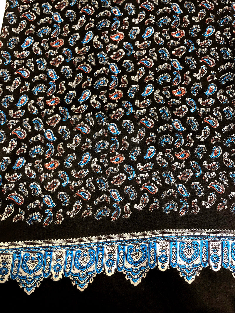 Grey Paisley 100% Silk Scarf 157 x 27 cm - Hommard