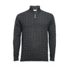 Men´s Cashmere Half Zip Sweater in Full Cable knit Neil - Hommard