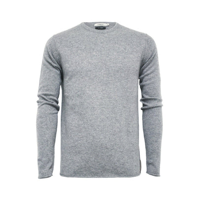 Silver Grey Men´s Cashmere Crew Neck Sweater Ripley - Hommard