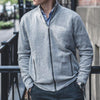 Silver Grey Men´s Cashmere Zipper Cardigan Porto - Hommard