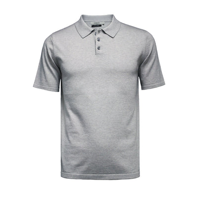 Grey Men´s Cotton Cashmere 3 Button Polo Shirt Oahu - Hommard