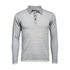 Men´s Striped Long Sleeve Polo Shirt - Hommard