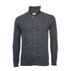 Donegal Blue Men´s Cashmere Cable Cardigan - Hommard