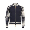 Men´s Cashmere Bomber Jacket in Seed Stitch, Striped Sleeves Bel Air - Hommard