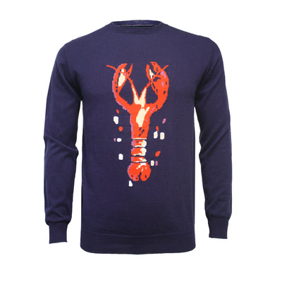 Crew Neck Lobster Intarsia - Hommard