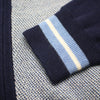 Hooded Cottom Cashmere Sweater in birdseye stitch Deauville cuffs