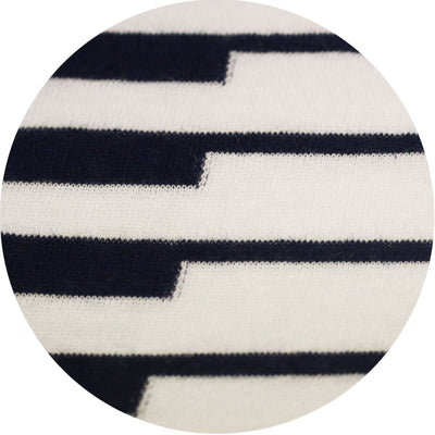 Cotton Ramie Striped Short Sleeve T-Shirt Breton design