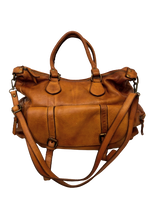 Light Brown Leather Saddle Bag - Hommard