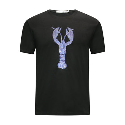 T-Shirt Big Blue Lobster Black - Hommard