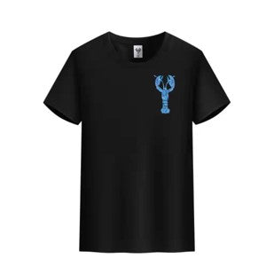 T-Shirt Blue Lobster on chest Black