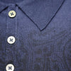 Cotton Cashmere Polo Shirt Printed Navy Tavarua buttons