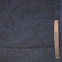 Cotton Cashmere Polo Shirt Printed Navy Tavarua label