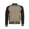 Men´s Cashmere Bomber Jacket in Honey comb stitch Toharu Charcoal Black - Hommard