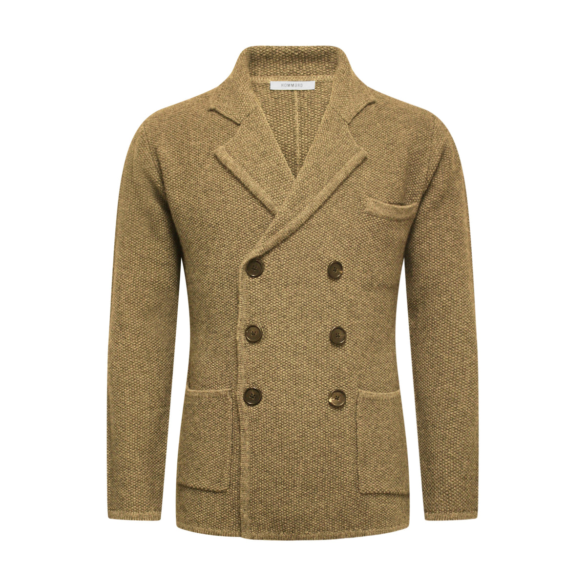 Knitted Double Breasted Jacket Trida Camel