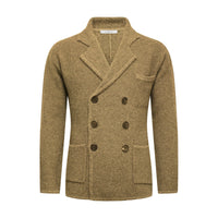 Knitted Double Breasted Jacket Trida Camel
