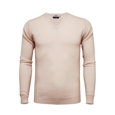 Men´s Cashmere V Neck Sweater - Hommard Pink