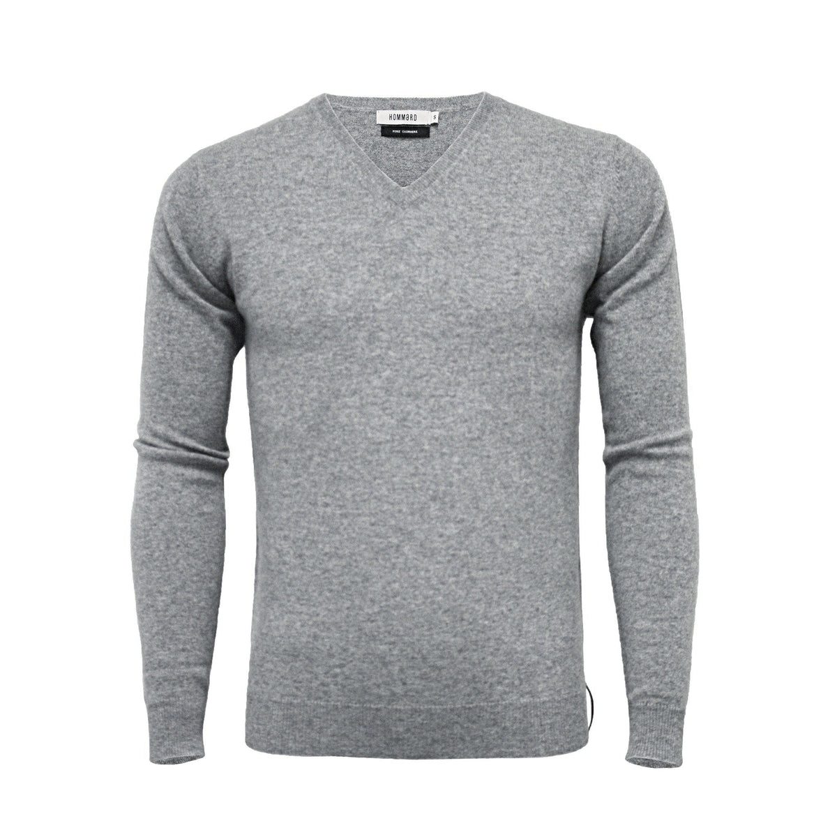 Men´s Cashmere V Neck Sweater - Hommard Silver