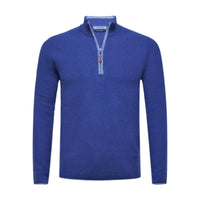 Cashmere Zip Neck Sweater Verbier Kobalt Blue