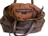 Dark Brown Woven Leather Tote Bag - Hommard