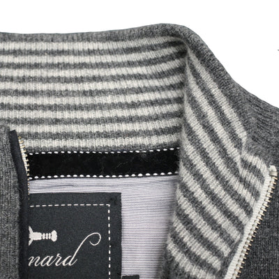 Silver Grey Men´s Cashmere Zipper Cardigan Porto - Hommard