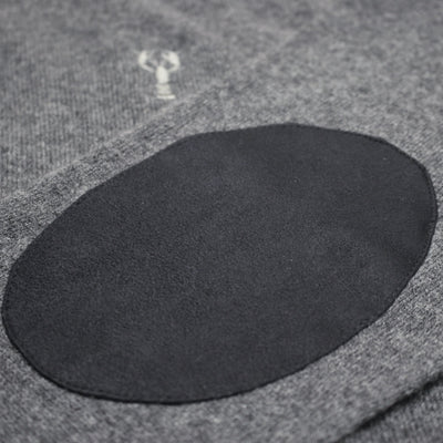 Charcoal Grey Men´s Cashmere Zipper Cardigan Porto - Hommard