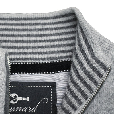 Charcoal Grey Men´s Cashmere Zipper Cardigan Porto - Hommard